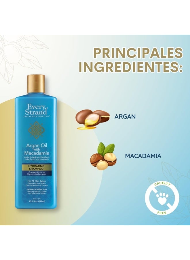 إيفري ستراند بلسم وشامبو مرطب بزيت الأرغان والمكاديميا لجميع أنواع الشعر (عبوتان) 399 مل - Image 3